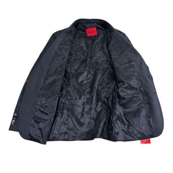 Hugo Boss Mens Modern Fit Performance Super Flex Suit Jacket Dark Blue 36S - Picture 2 of 5